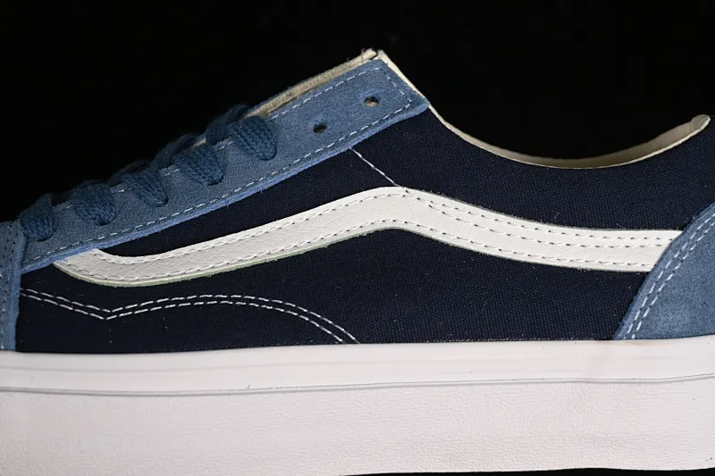 All categories Vans Vans series Vans Mid Vans Sk8-Mid Reissue 83 high-end branch blue stitching suede casual retro skateboard shoes VN000CQDDWR